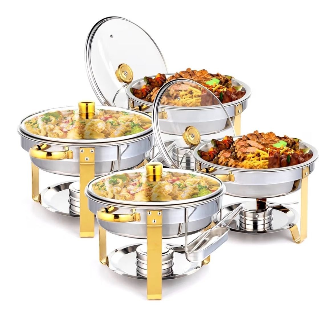 5QT 4 Packs Chafing Dish Buffet Set