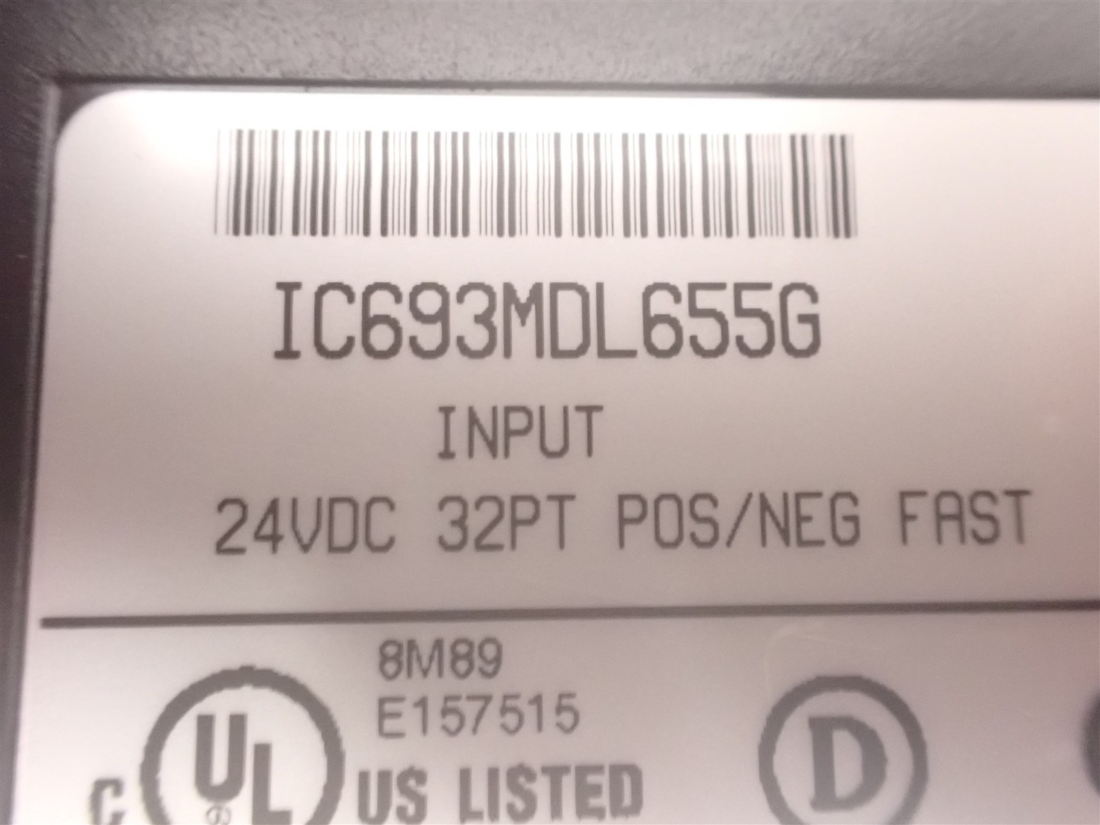 GE Fanuc IC693MDL655G 24VDC 32PT POS/NEG FAST Input Module Series 90-30 (BN490)