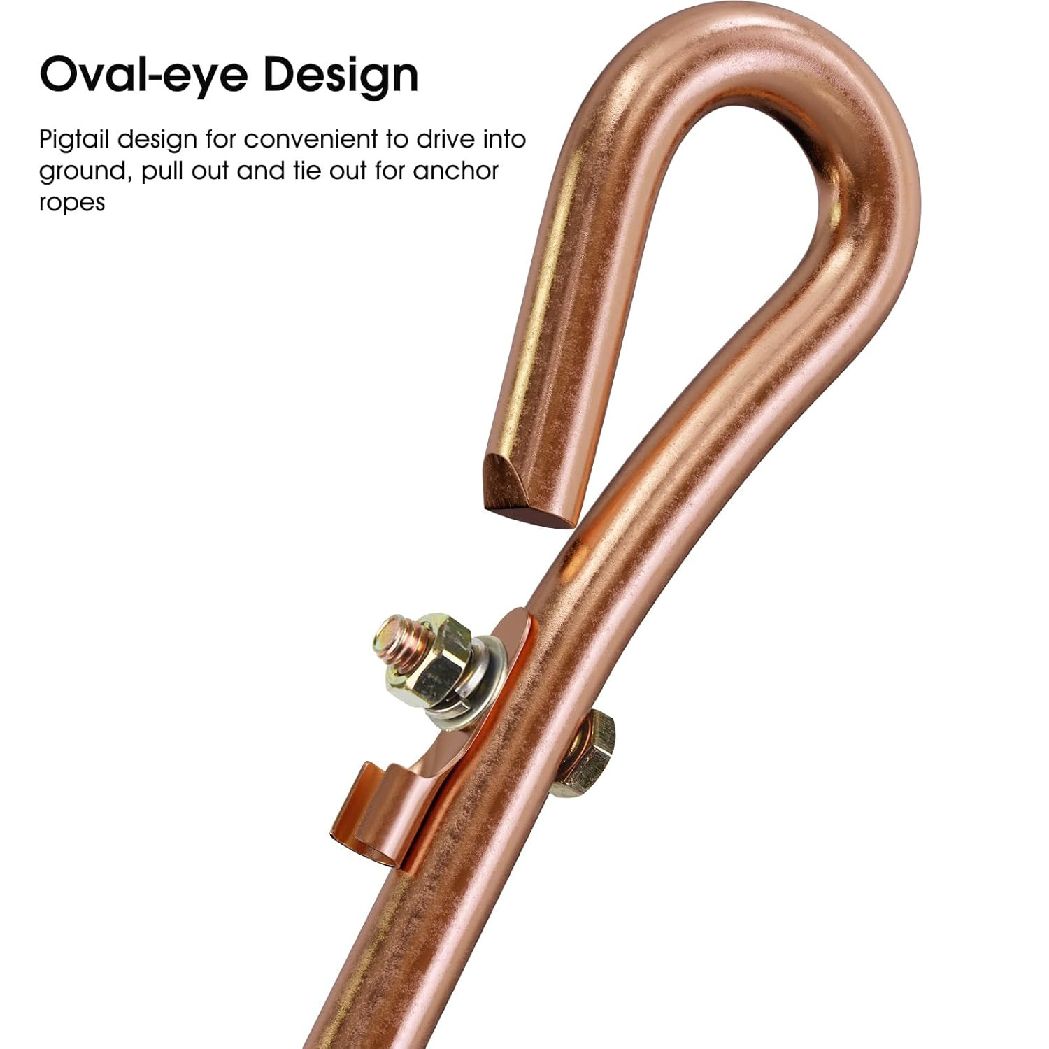 Portable Ground Rod – Copper Electrical Grounding Pin with Ground Wire Lug| Grea