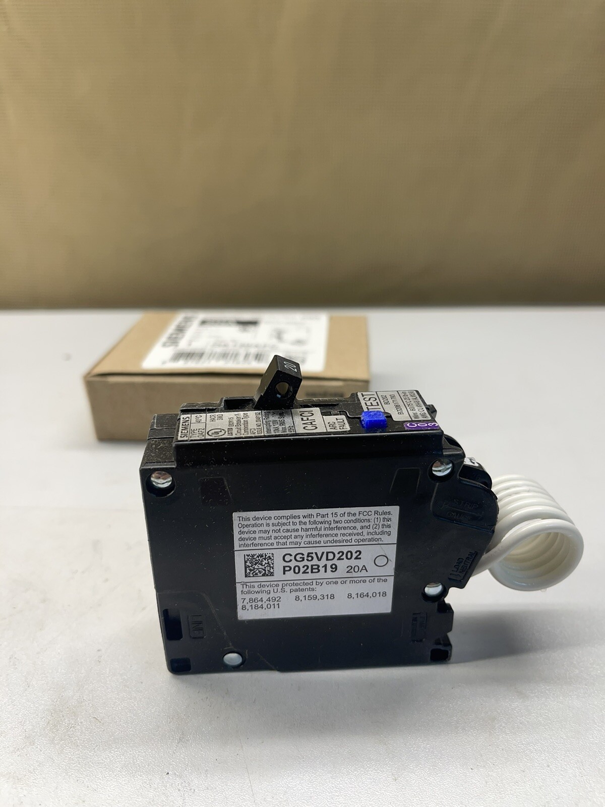 Siemens QA120AFC 1 Pole 20 AMP Arc Fault Combination Breaker AFCI New In Box