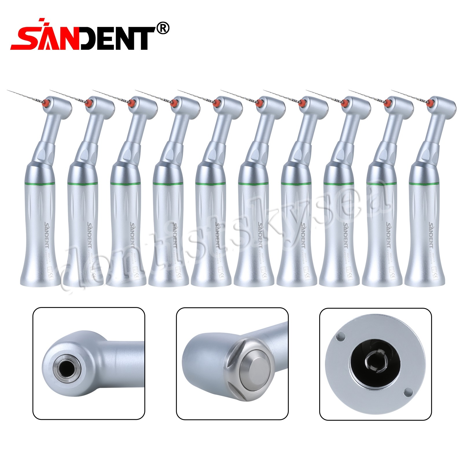 1-10 Dental 16:1 Reduction Endo Contra Angle Handpiece Push Button fit