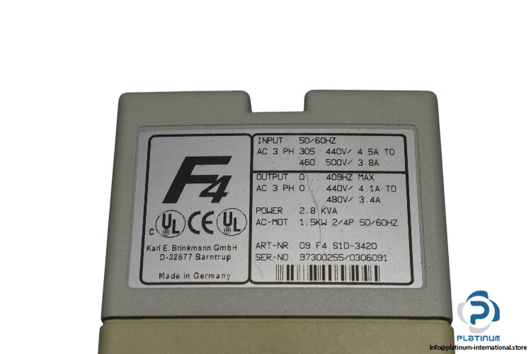 KEB 09.F4.S1D-3420 INVERTER DRIVE_KEB 09 F4 S1D 3420