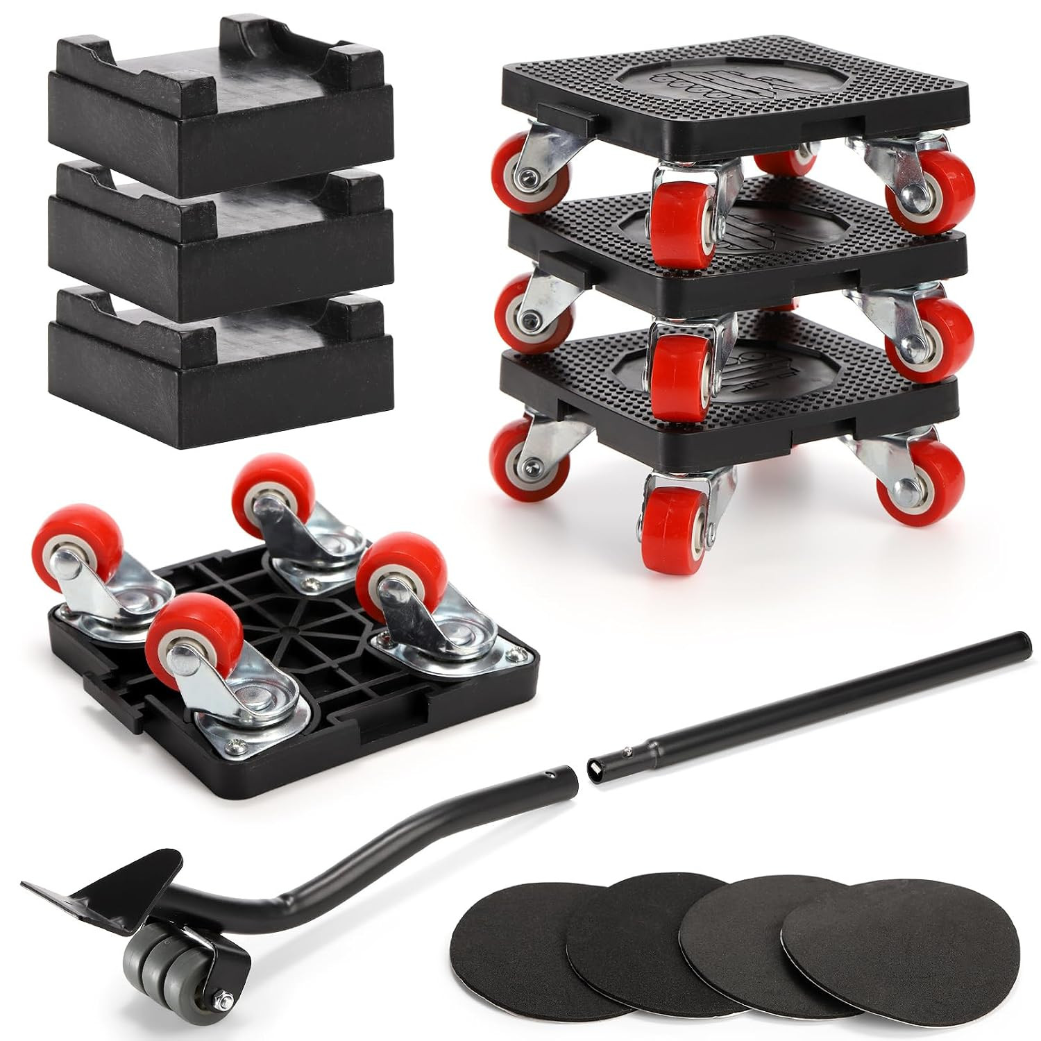Set of 12 Furniture Mover with Wheels and Lifter, 550 Lbs Load Capacity
