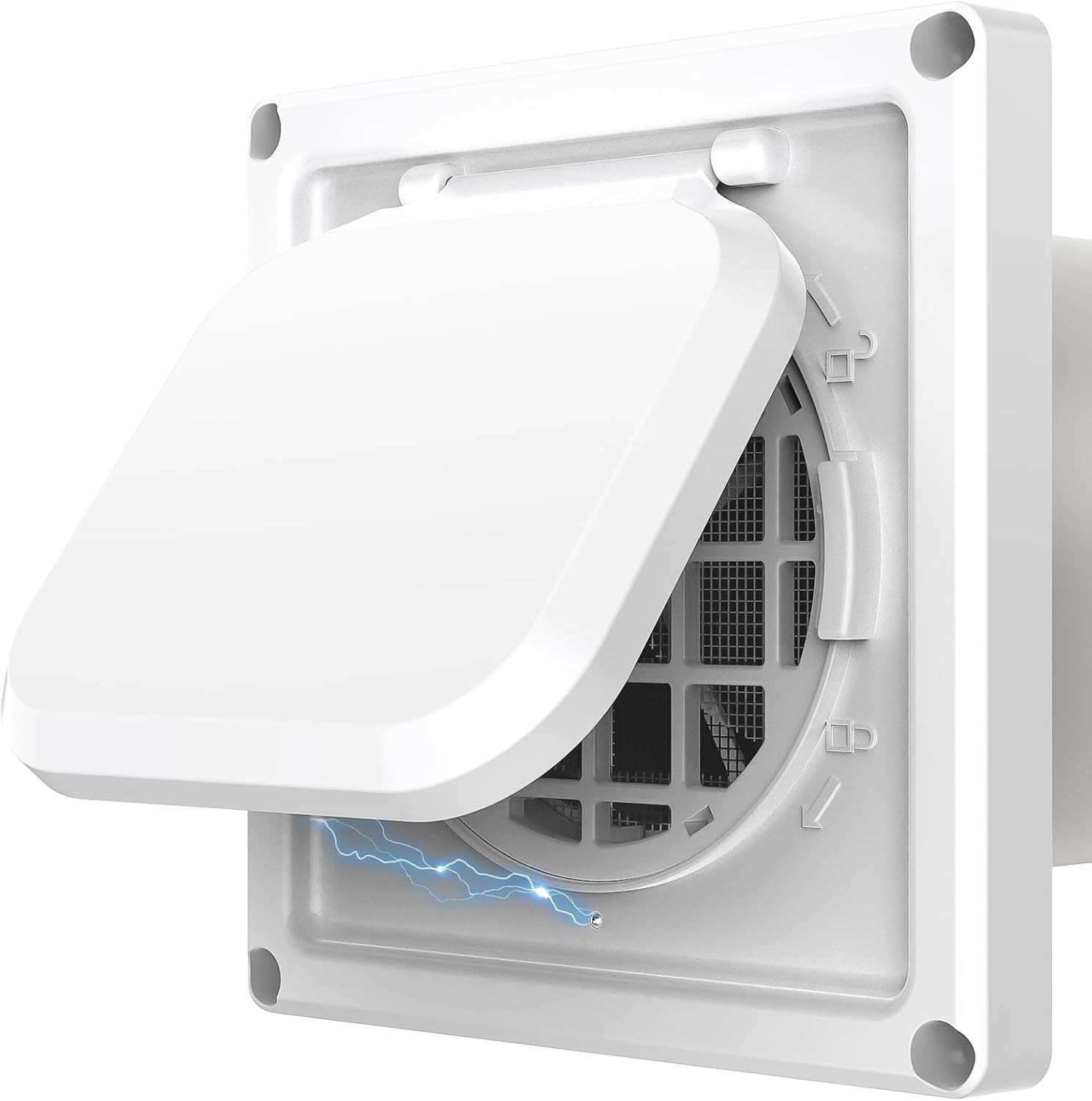 Dryer Vent Cover Outside 4 inch, Magnetic Door Design, Durable Airflow Vent with