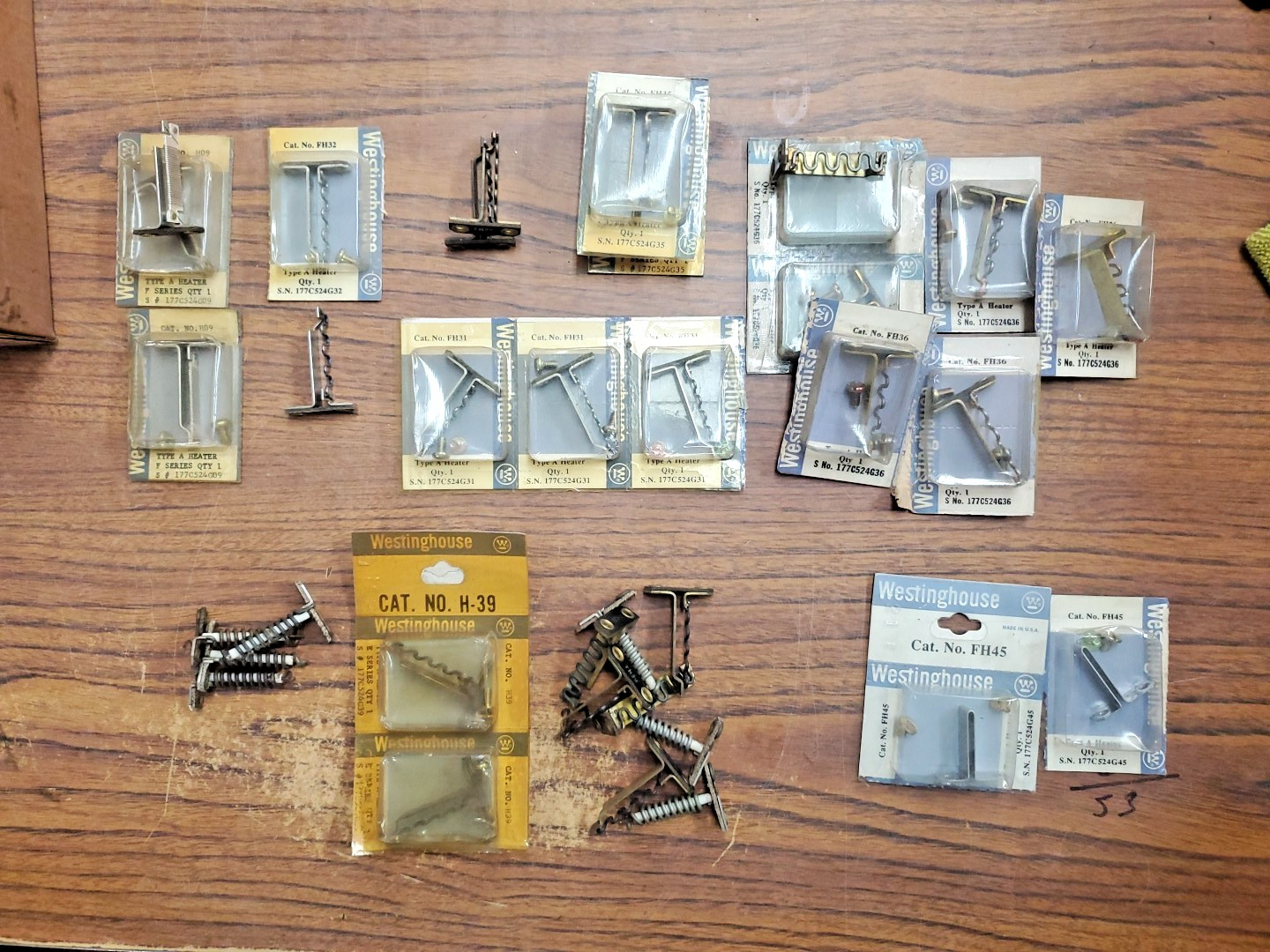 (34-PCS) Westinghouse Heater Elements Mixed Lot (TA61MS)