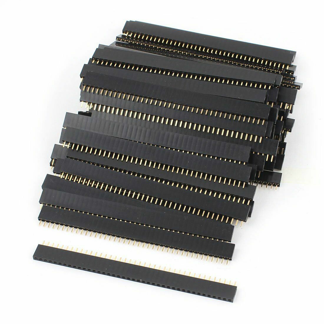 40-Socket Female Header 0.1″ 2.54mm PCB Strip Connectors 10/20/40/80 Piece Packs