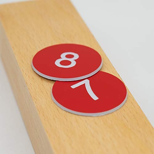 Engraved Plastic Number Tags 1-100, Red, No Hole – Durable & Easy to Use