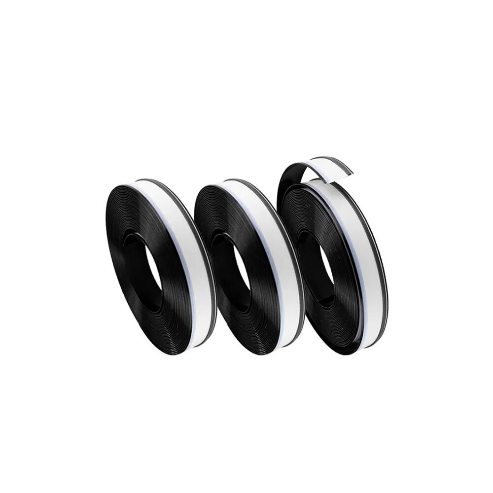 110mm (4.3″) x 50m (164ft) Black Aluminum Trim Cap with PC & Foam (Channelume)