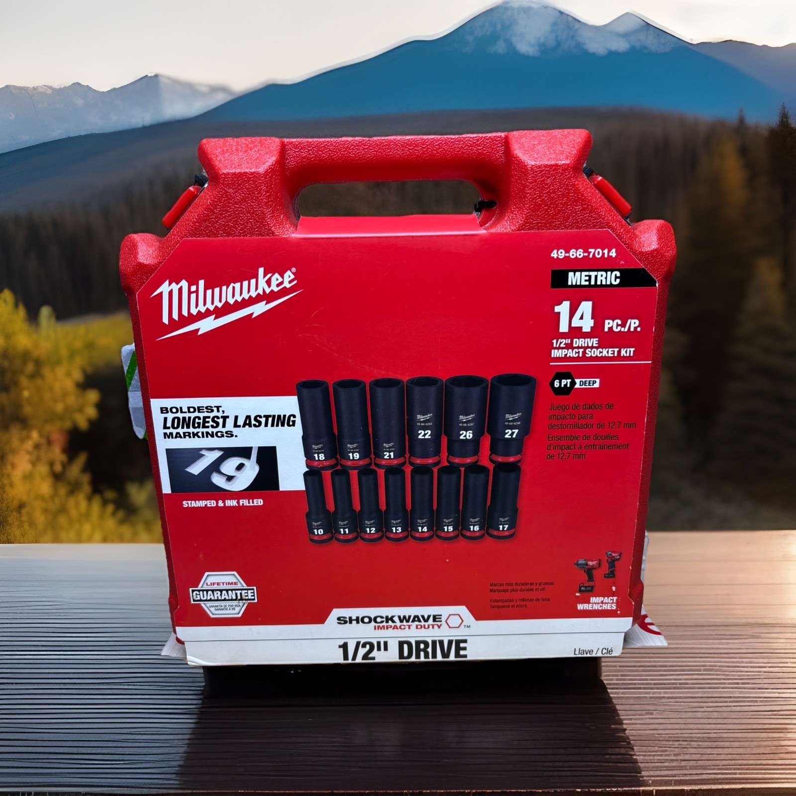 Milwaukee 49-66-7014 14PC SHOCKWAVE Impact Duty 1/2″ Drive Metric 6PT Socket Set