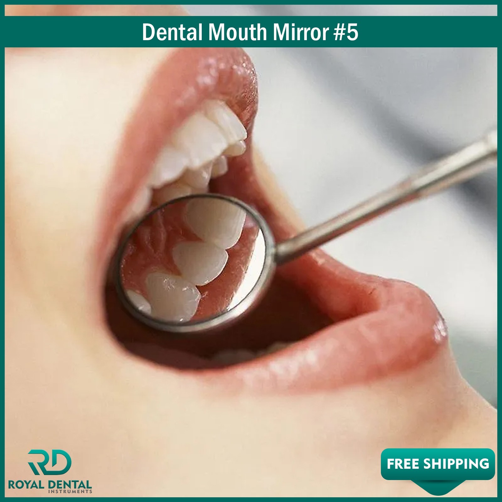 Dental Premium Mouth Mirror heads Size #5 Mirrors Dentistry Instruments 12Pcs