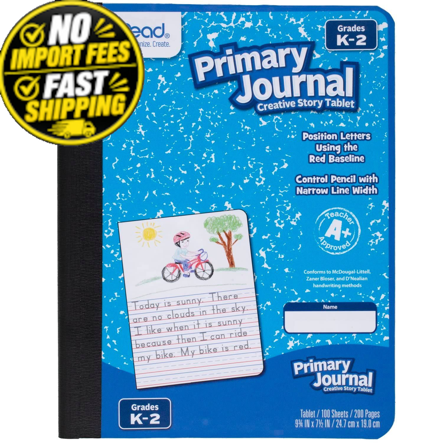 Mead Primary Journal Creative Story Tablet Composition Notebook, 1 Pack, Blue