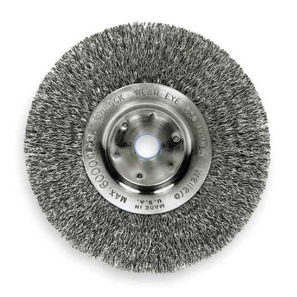 Weiler 93490 Crimped Wire Wheel Wire Brush, Arbor, 7″