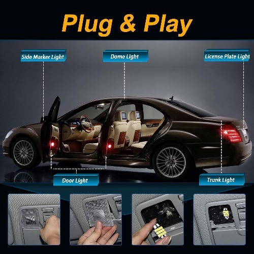 31mm 1.22in Super Bright White LED Festoon Car Lights, DE3021 DE3022 Fit for Int
