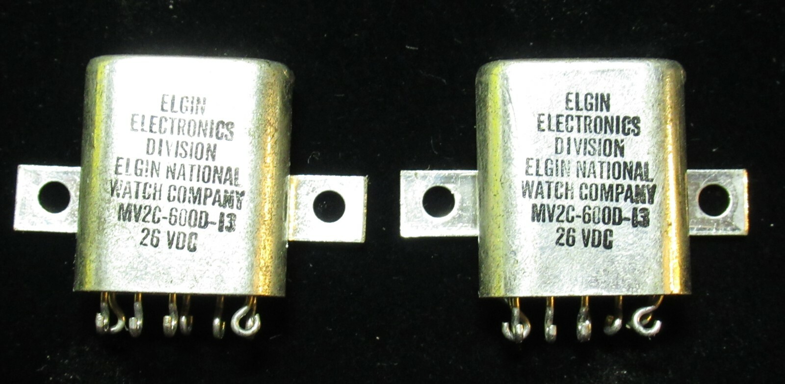 Lot of 2 ELGIN Electronics MV2C-600D-13 26 VDC (L BB)