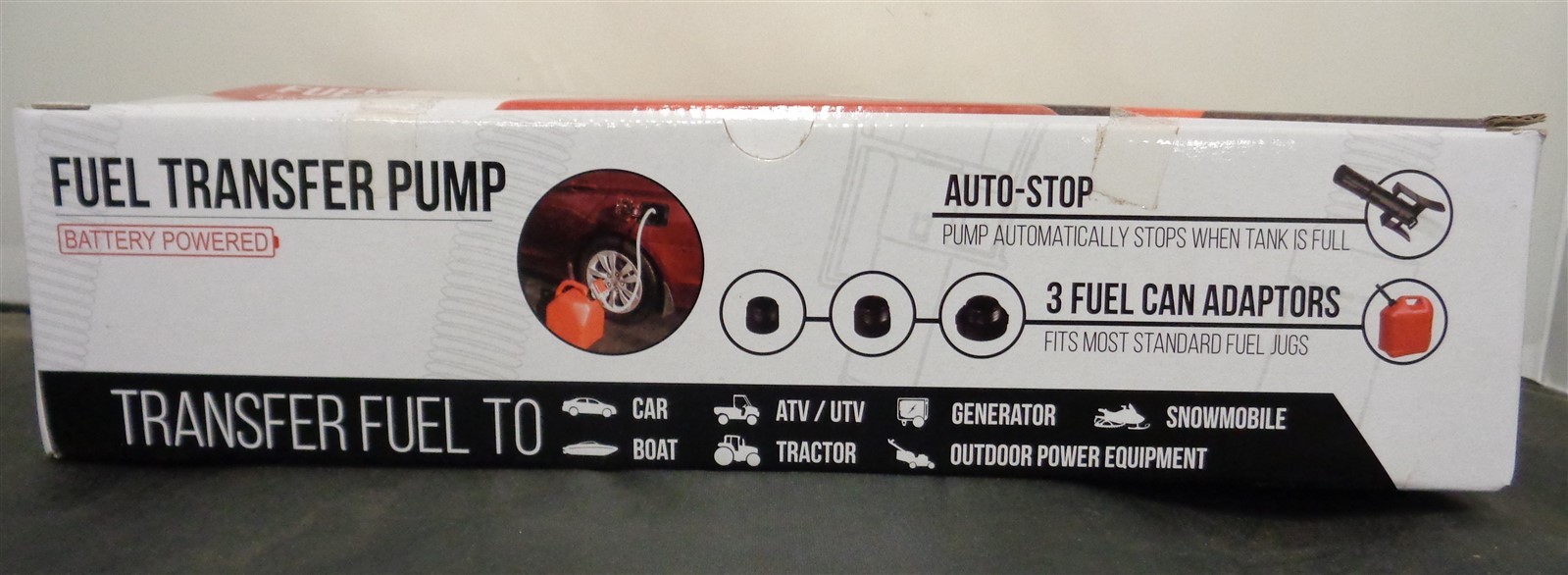 TeraPump TRFA01 Battery Powered Fuel Transfer Pump 2.4GPM Auto-Stop