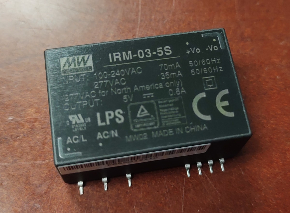 NEW MEAN WELL IRM-03-5S 100-240VAC/277VAC AC to DC Power Supply