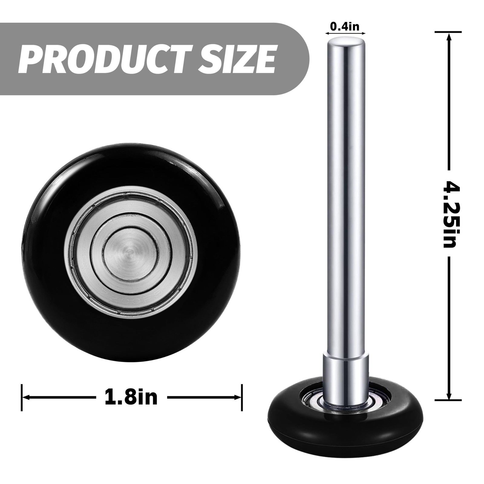 Durable & Quite 6200ZZ Ball Bearing Nylon Garage Door Castors with 11 Balls, 10.2 cm…