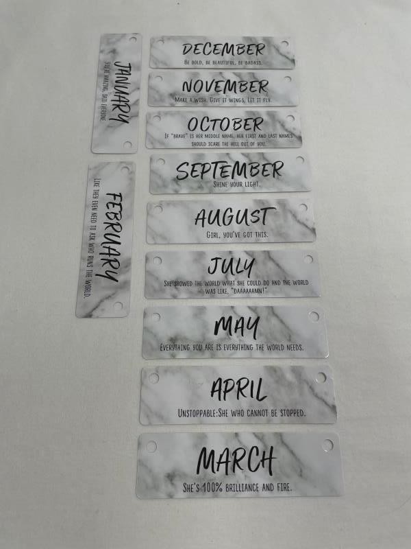 Plastic & Brass Changeable Desk Calendar – Motivational Office Decor