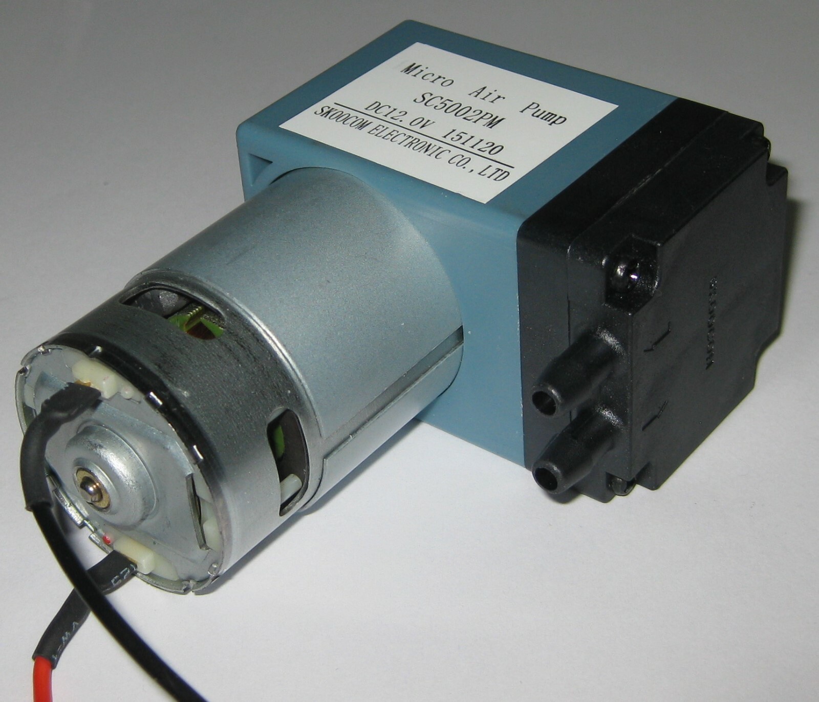 12 V DC Single Diaphragm Head Pressure / Vacuum Pump – 10 L/min – 29 PSI max