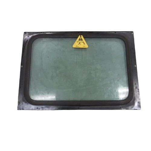 Used Rear Window Support Frame Assembly With Glass fits John Deere MG86591456