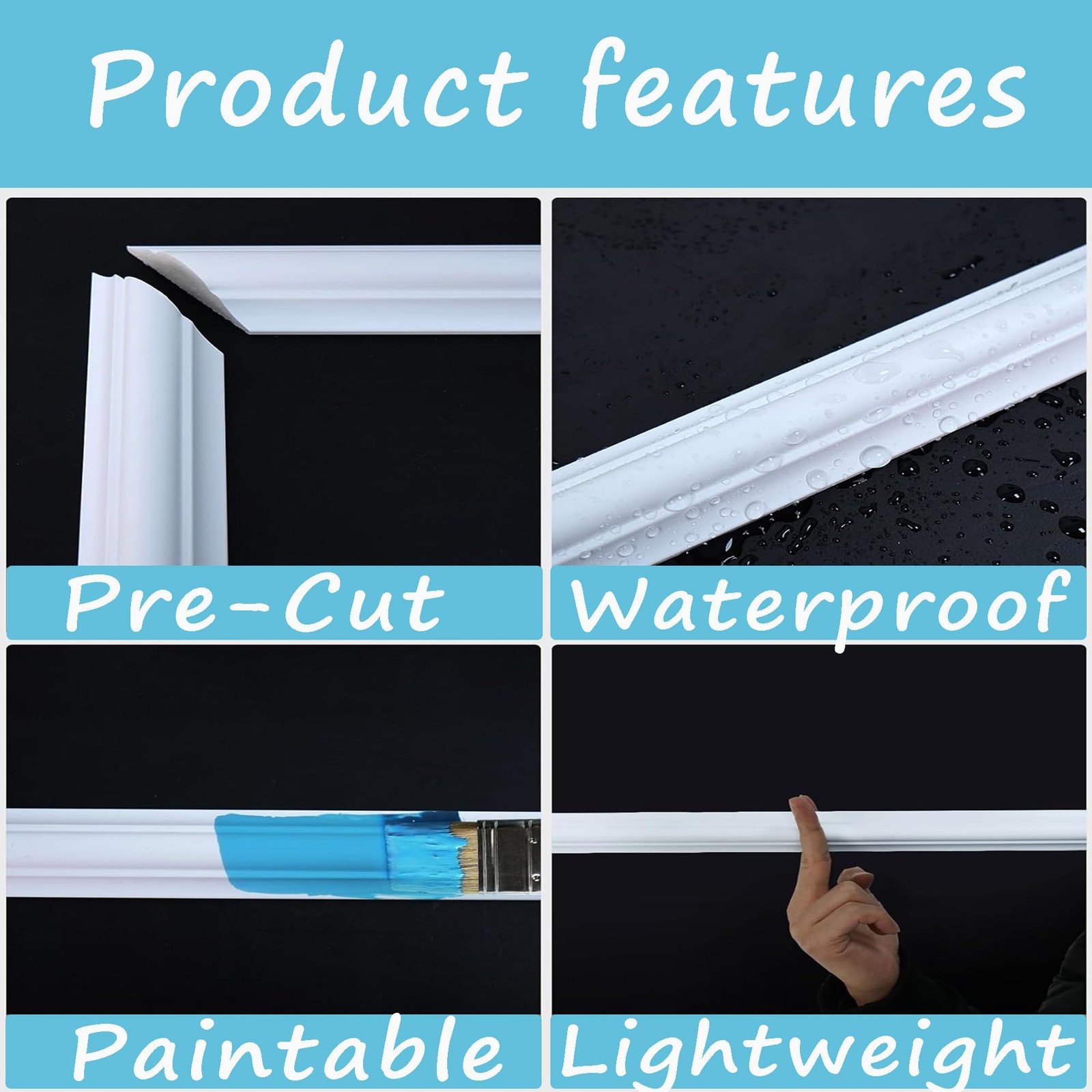 Ktinitk 3 Pcs Premade Wainscoting Panels Accent Wall Panels For Interior Wall