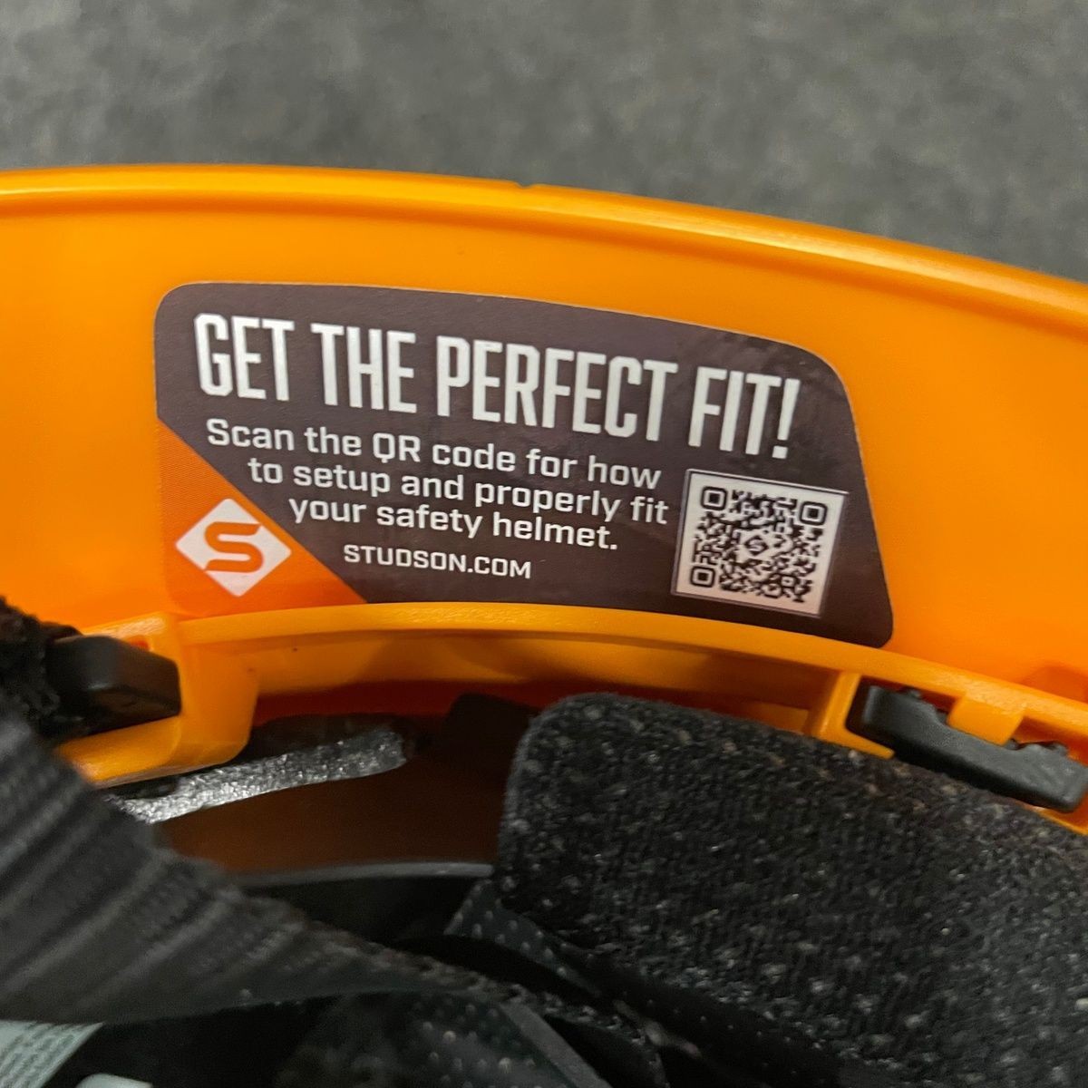 STUDSON SHK-1 Full Brim Vented Industrial Safety Helmet Orange Third-Party Logo