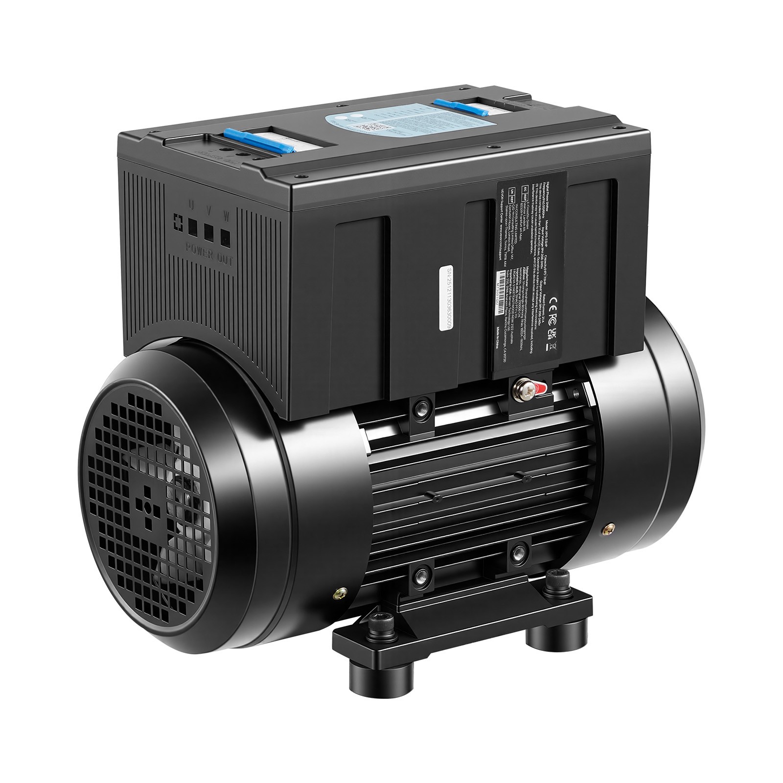 Uimoso Single to Three-Phase Rotary Phase Converter 5HP 14A208-240V Input/Output