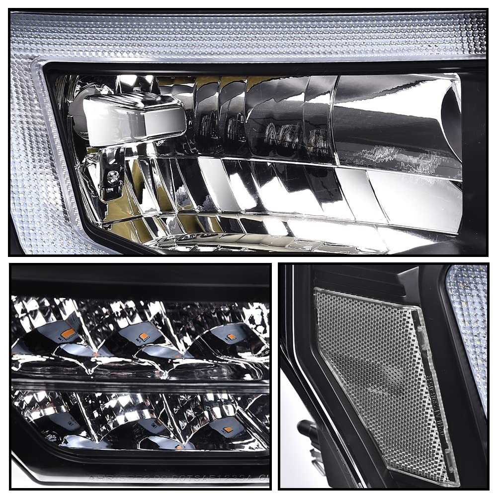 LED DRL Headlight Assembly for F150 2009-2014 FO2503289 Clear Lens