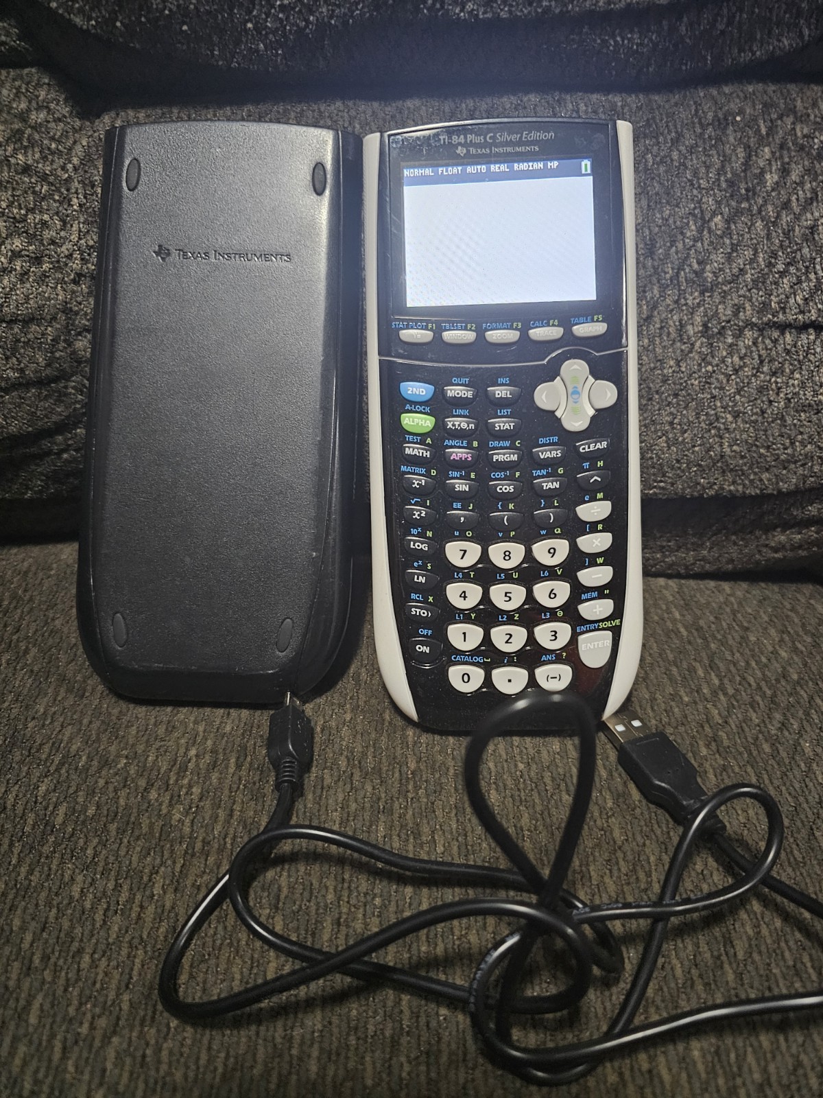 Texas Instruments TI-84 Plus C Silver Edition Graphing Calculator With Cord