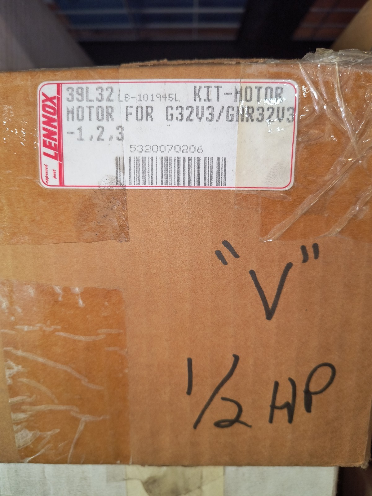 Lennox 39L32 Blower Motor, 1/2 HP, Single Phase, 129/240 Volt.