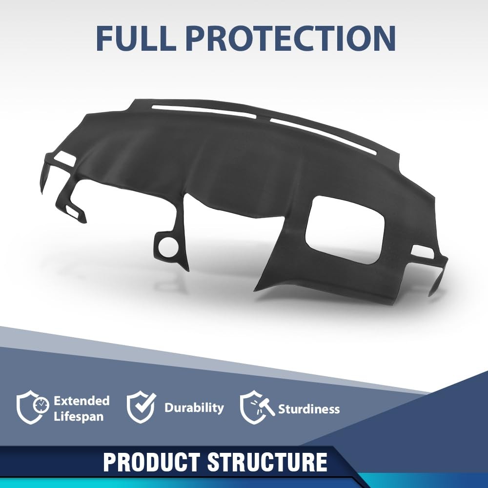 TPE Dash Bezel Cover for RX330 RX350 RX400h 2004-2009 Black Dustproof Waterproof