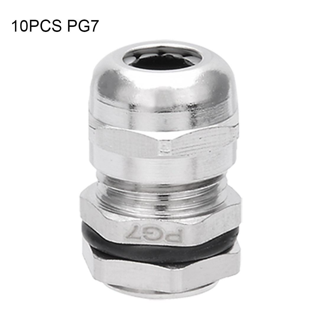 10 X PG7 Metal Cable Glands Joints Adjustable Connector for 3-6.5mm Dia Cable