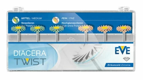 EVE Diacera Twist RA 323 Zirconia Polishing Diamond System 6pc Kit