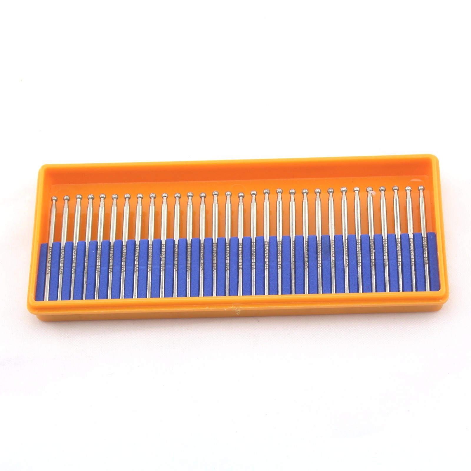 2.5mm Round Ball Diamond Grinding Bits Tipped Burrs Shank 2.35mm3/32″ for Stone