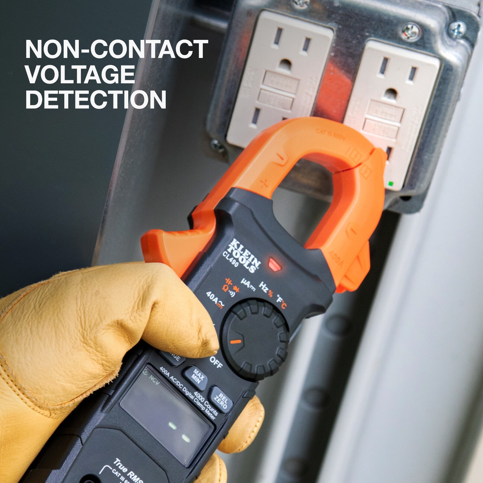 Klein Tools CL490 400A AC/DC Dual-Display Auto-Ranging Digital Clamp Meter