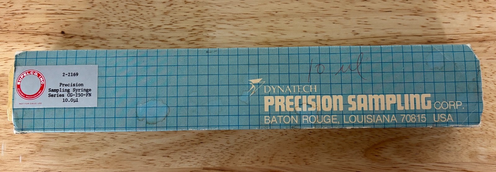 Supelco 2-2169 Dynatech Precision Sampling Syringe CG-250-FN 10 µL – Open Box