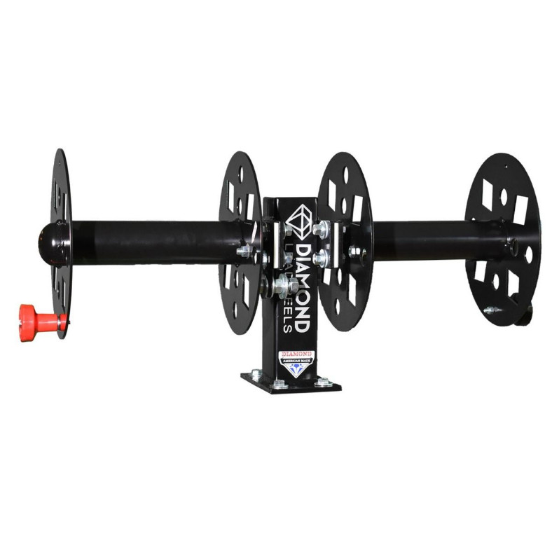 Diamond Side-By-Side Welding Lead Reel 10″ Black Heavy Duty – Made in USA