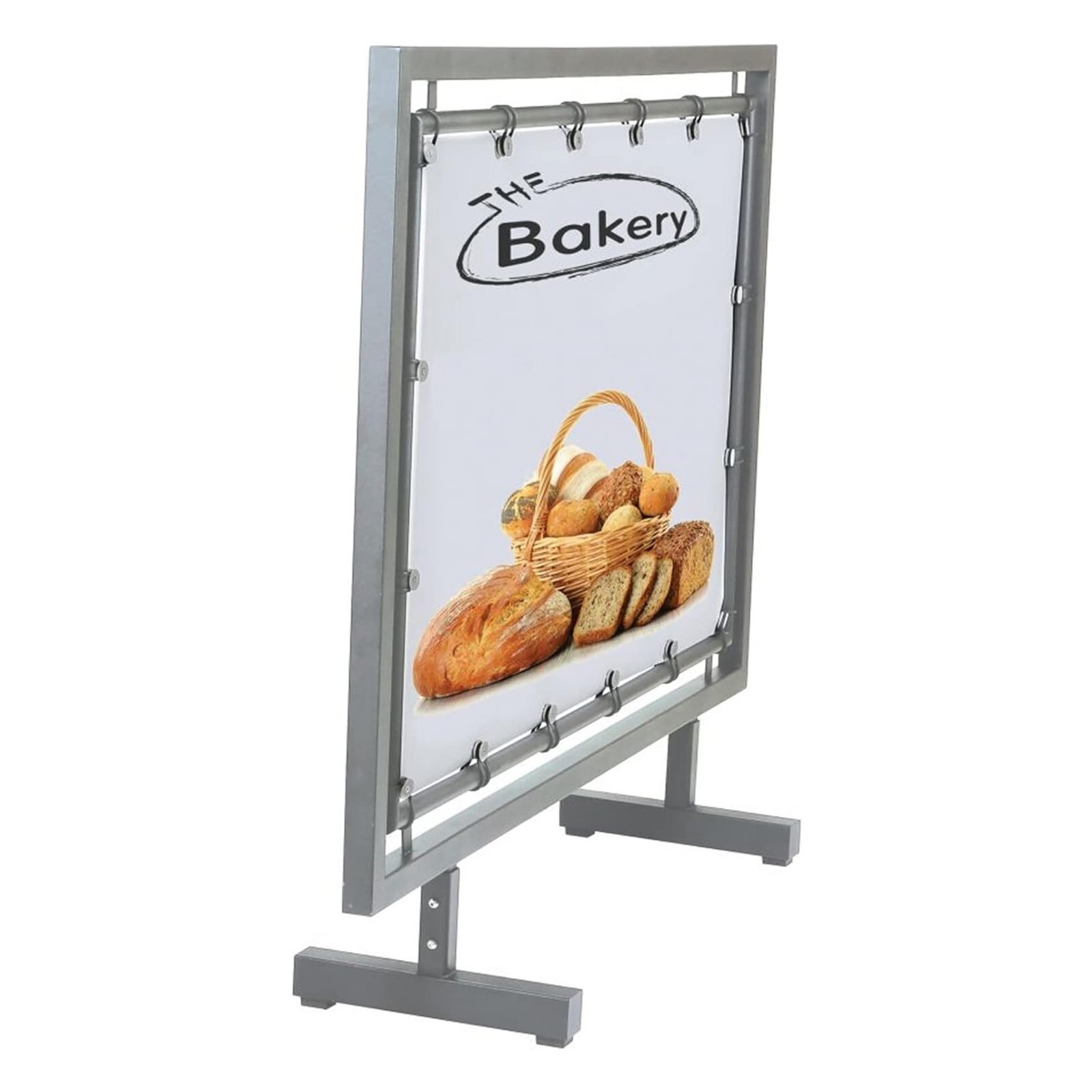 Floor Standing 65×24 inch Black Street Barrier Crowd Control Distancing Security