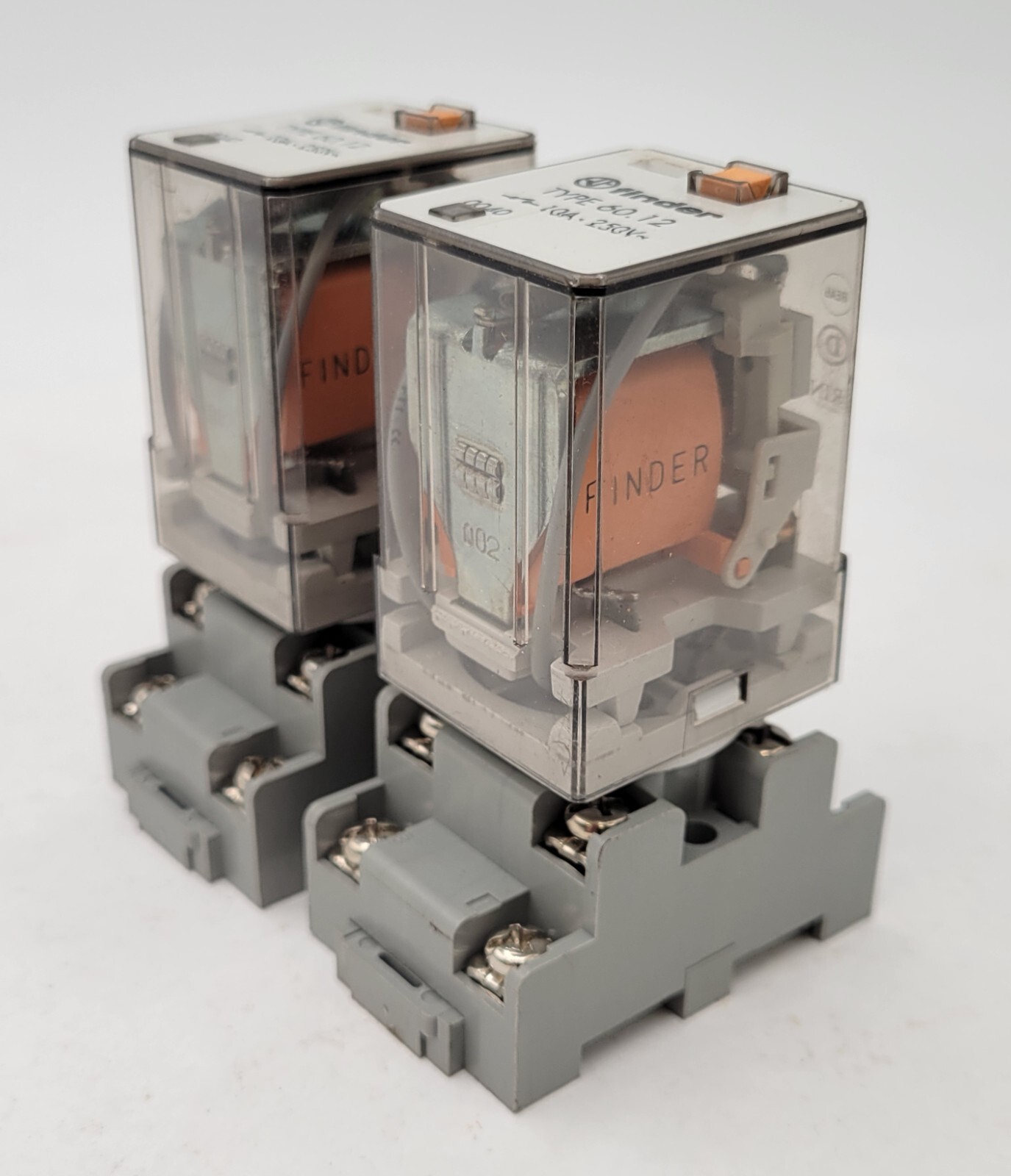 2PC Finder 60.12 General Purpose Relay 10A 250VAC Coil 120V with SR2P-05 Socket