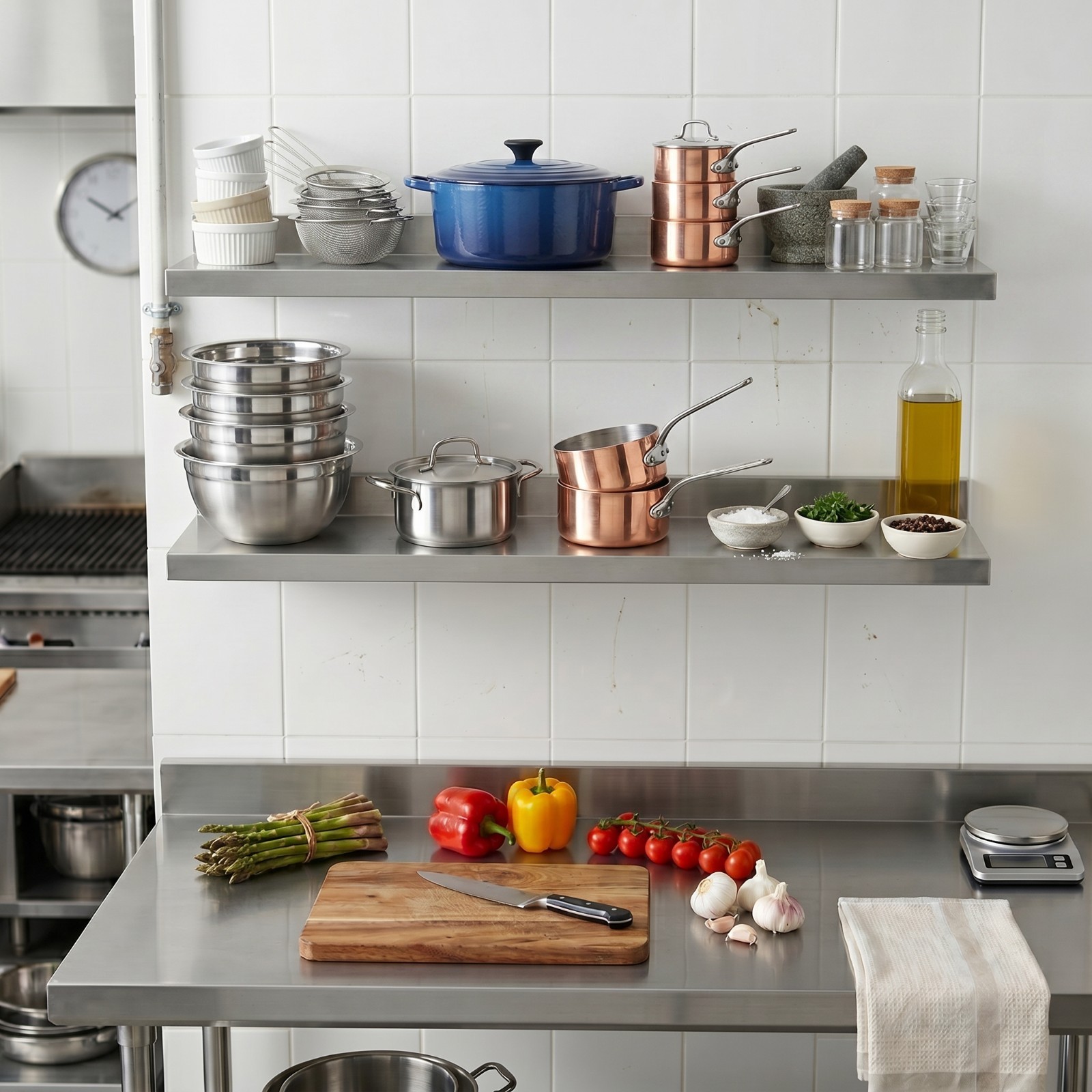 30 in. Stainless Steel Wall Shelf (2 Pack) – 30 in. x 8.6 in. x 3.5 in.