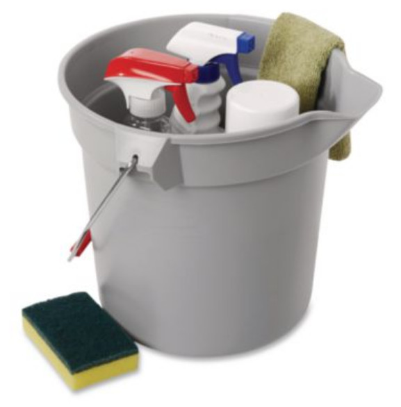 Rubbermaid Commercial Gray Bus Tote 20x15x5 Plastic Utility Box Tub Receptacle