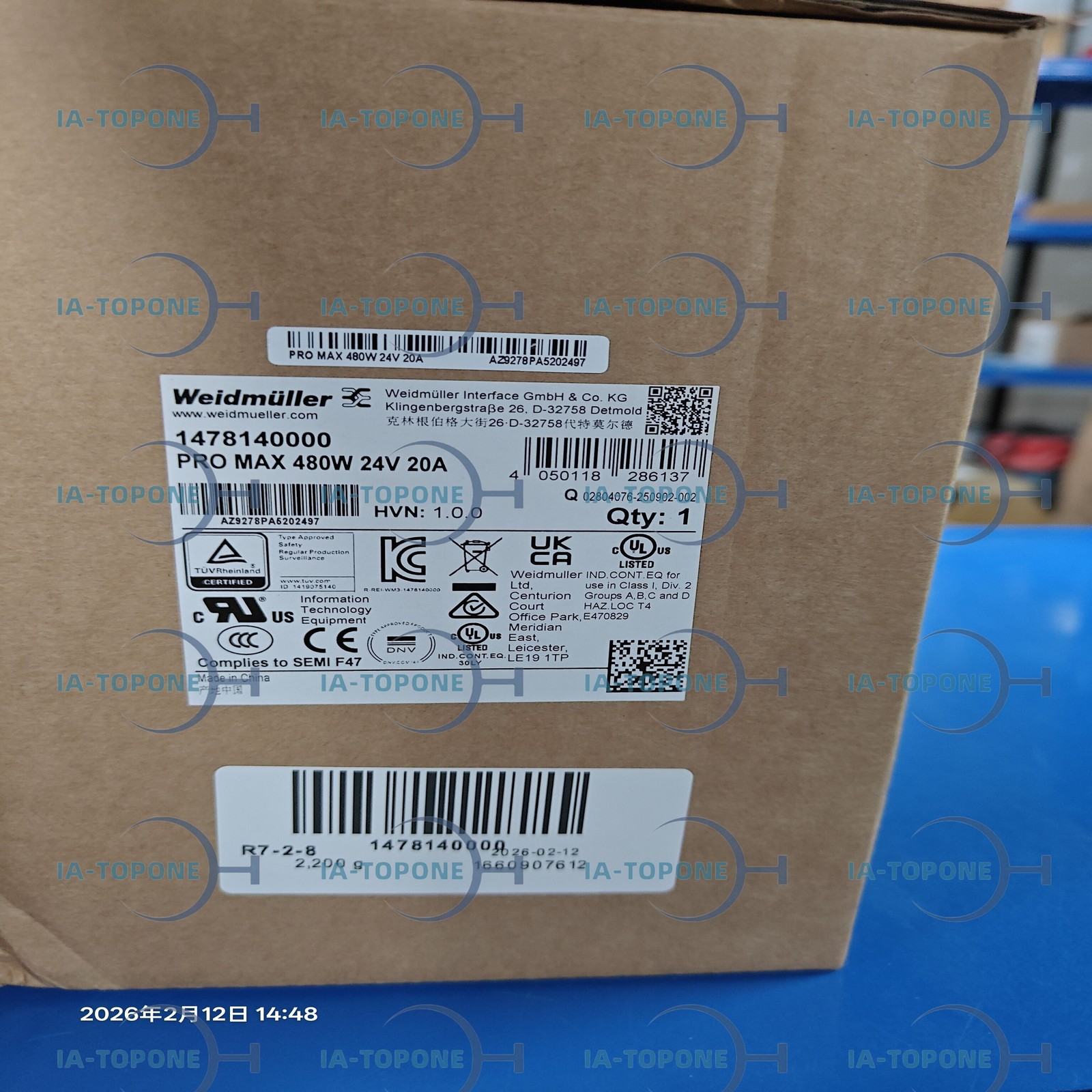 US STOCK ~ 1PC Brand New 1478140000 Weidmuller Local Free Fast Shipping