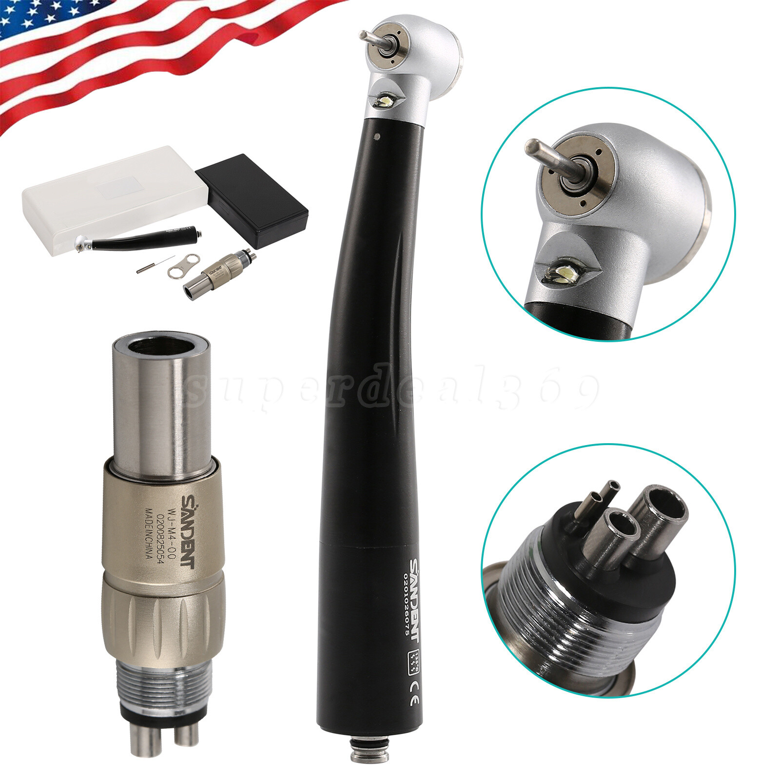 1-5* NSK Style Dental LED E-generator High Speed Handpiece /4Hole Coupler OR