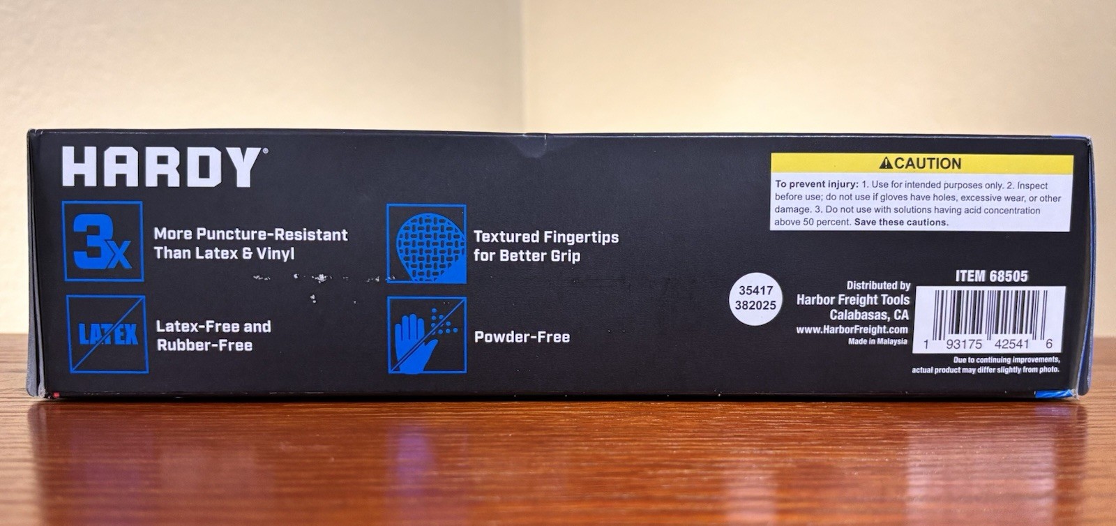 Hardy Disposable Gloves Heavy Duty 7 Mil Nitrile Dark Blue – Box of 50 – Large