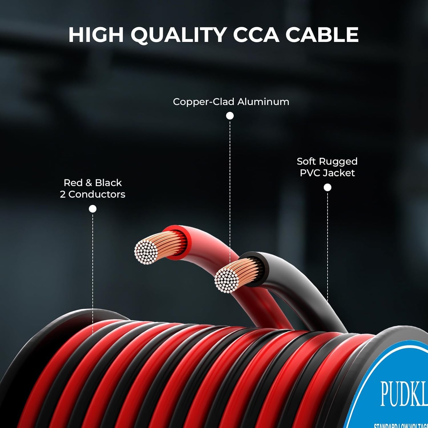 16 Gauge Wire 16awg Automotive Wire Electrical Wire 100ft 2 Conductor Red Black