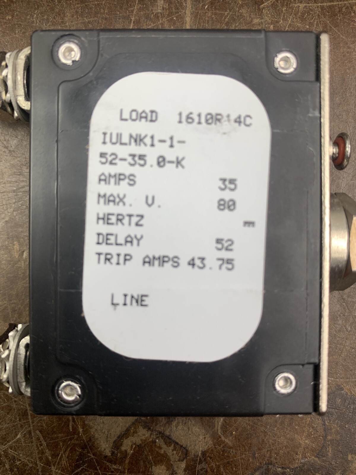 NEW AIRPAX IULNK11-52-35.0-K CIRCUIT BREAKER 35 AMPS SWITCH VG