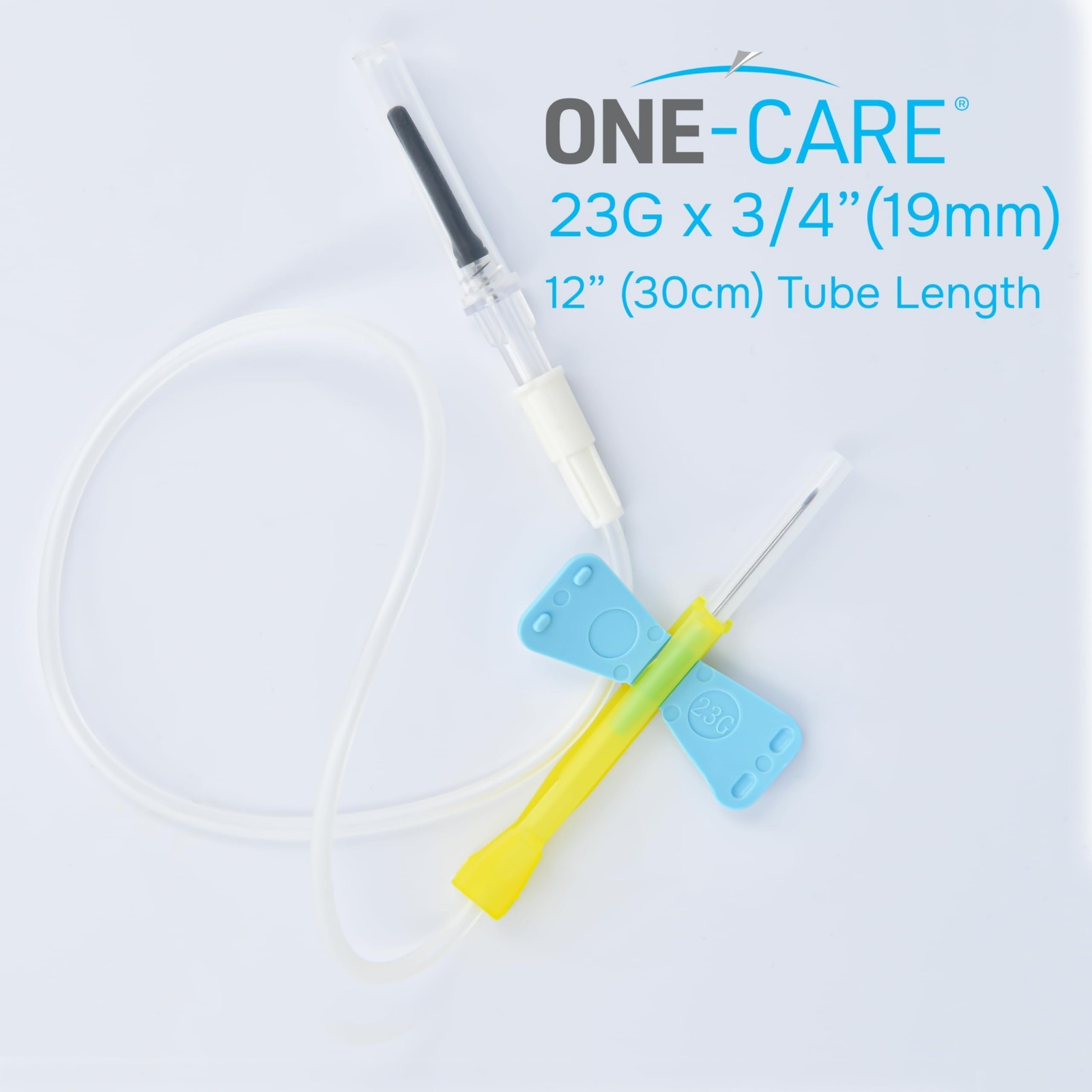 23Ga x 3/4″ 12» Luer Adapter Tubing – 50 Sets, Easy Glide, Transparent, Fast Fi