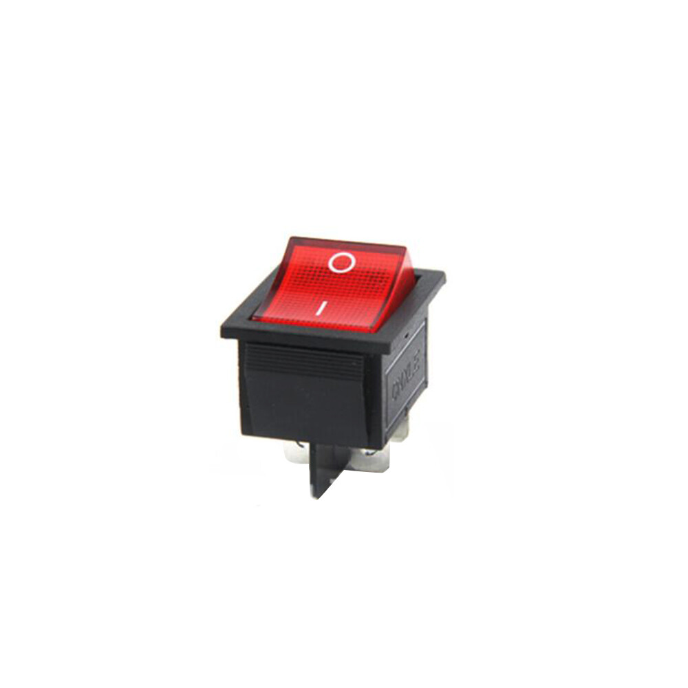 2 PCS Red Button On-Off 4 Pin DPST Boat Rocker Switch For 16A 250V 20A 125V AC