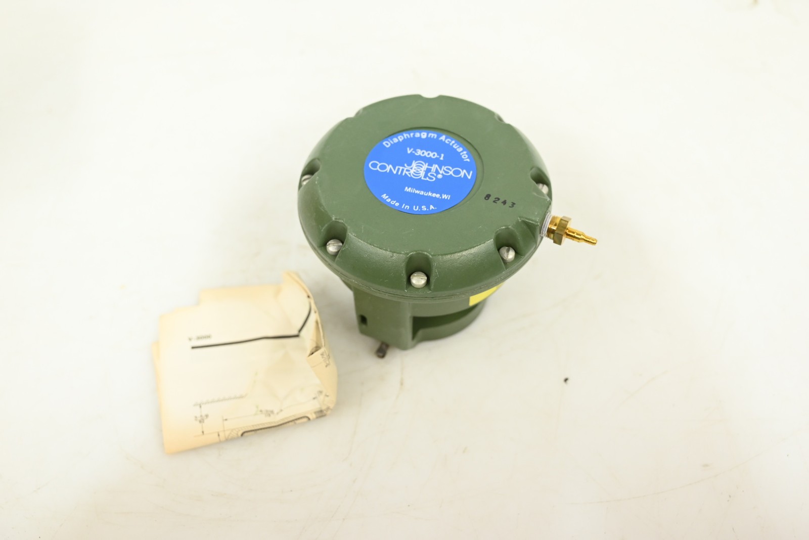 Pneumatic Valve Actuator: 3 psi to 13 psi Spring, 5/16 in Stroke, (V-3000-1)