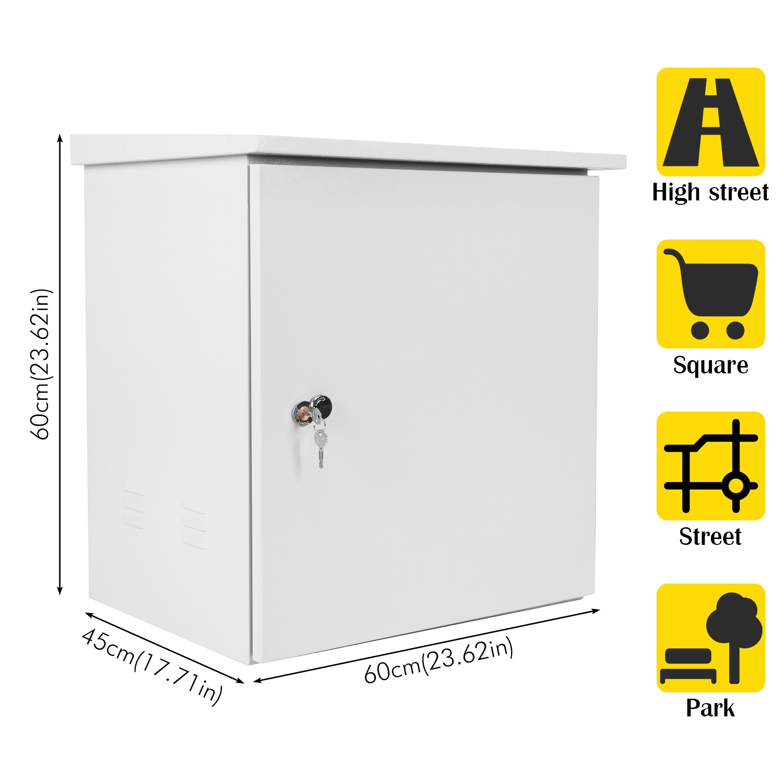 Steel Electrical Box Electrical Enclosure Box 23.62×23.62×17.72» Metal IP55